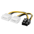 8Pin Male To Dual 4Pin Female Video Card Power Cord 8 Pin PCI Express To Dual 4 Pin Molex Graphics Card Power Cable. 