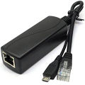 Micro-USB POE Splitter 48V to 5V2A/3A Mini USB Power Supply National Standard with Smart Phone Charging.