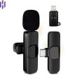 K9 Wireless Lavalier Type-C Single Microphone Upgraded Plug-Play Auto-Syncs Mic For Vlogs Interview Youtubers (NO APP or Bluetooth Needed).