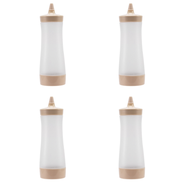 OUMERY 4X Squeeze Bottle Kitchen Boat Plastic Sauce Vinegar Oil Ketchup Cruet Condiment Dispenser