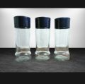 Glass clear 500ml with air tight black lid for kitchen 3 pcs.
