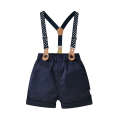 2024 Summer New Male Baby One Year Old Gentleman Two Piece for Infants Young Children Banquet Dresses, Bowtie and Strap Set. 