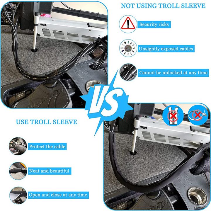 Neoprene%20Troll%20Sleeve,%20Cable%20Organizer%20Sleeve%20-%20Black/White,78%20Inch%20-%20Image%206