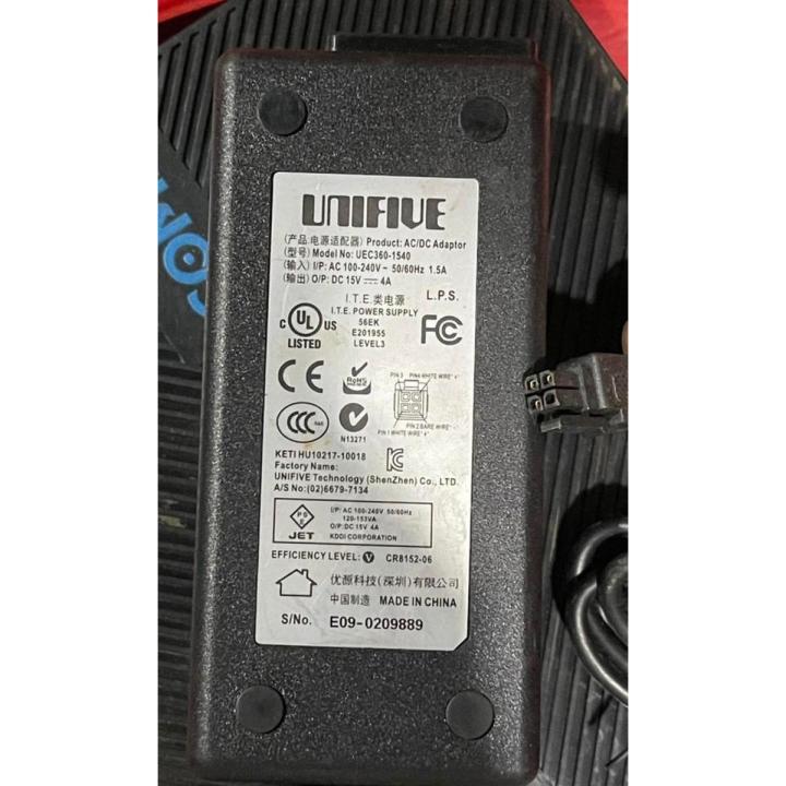 Unifive unifive 15V 4A AC adapter uec360-1540 4 pin. | Daraz.com.bd