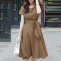 ZANZEA Women Summer Casual Short Sleeved Round Neck Dresses Baggy Midi Dress #11. 