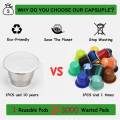 2X Reusable Coffee Pods Refillable Coffee Capsules Reusable Pods with Lids Fit for Coffee Machine.