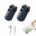2IN1 Mini Sealing Machine USB Rechargable Heat Sealer Storage Bag Plastic Package Food Sealer Clip Bag Handheld Food Heat Sealer. 