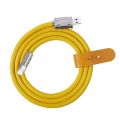 Zinc Alloy Data Cable OD6.0 Bold Flash TYPE-C Charging Cable 120W.