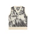 Paired Sweater Vest Korean Fashion Jacquard Knitting Vests Y2k Casual V-Neck Sleeveless Oversized Harajuku Men Clothing Winter. 