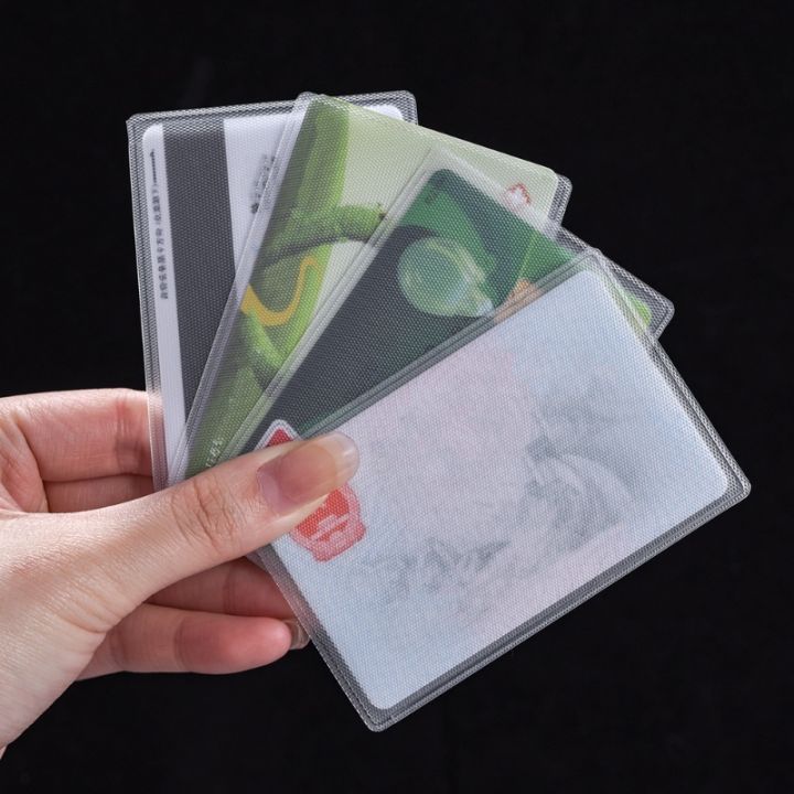 10pcs Waterproof Transparent Card Holder PVC Frosted Anti-magnetic Card Cover Business Credit ID Cards Card Protector Sleeves