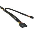 Mini 6Pin to 15Pin X2 SATA Power Cable Cord for DELL Vostro 3650 3653 3655 Desktop Computer HDD SSD Expansion Cable. 