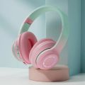 Bluetooth-Compatible 5.2 Headphone HIFI Stereo Foldable Wireless Gaming Headset Gradient Color Design Music Earphone With Mic.