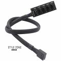 PWM Fan Hub Distributor 4-Pin 1 to 5 PC CPU Heatsink Box Fan Distributor Hub Adapter Cable for Computer Cooler. 