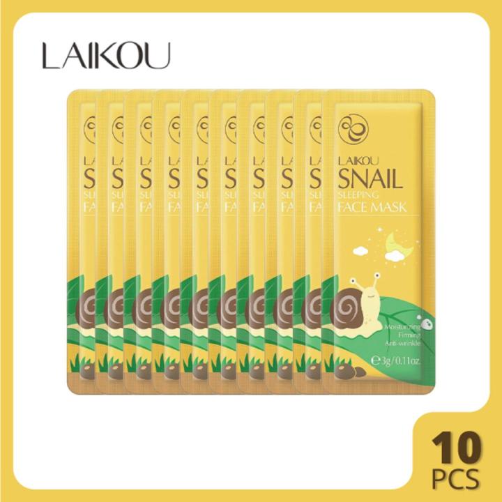 Laikou Snail Sleeping Mask (10 Pcs) | Daraz.com.bd
