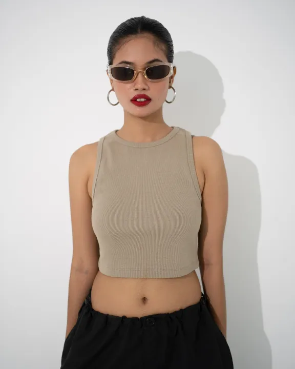 Beige Color Tank Tops