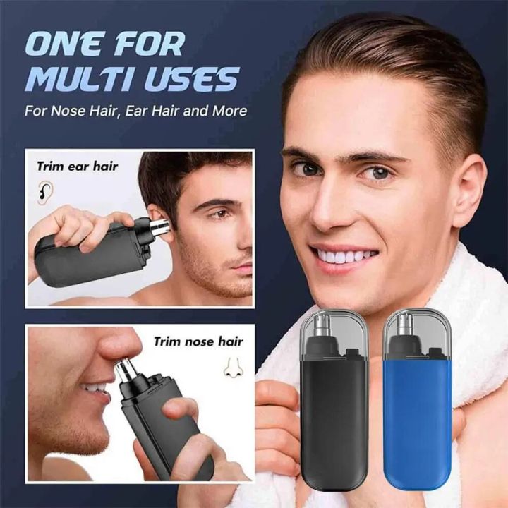 Portable Nose Hair Trimmer Rechargeable Electric Facial Hair Eyebrow Trimmer Mini Nose Hair Cleaner USB Charging