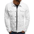 2024 new Men's Casual Retro Washed Denim Top Autumn trend loose large size denim jacket men tooling jacket men's jacket.