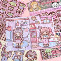 Tirado Duo Sauce Dressing House Sweet Cool Princess Wears Cute Girl Children Handheld Account Stickers.