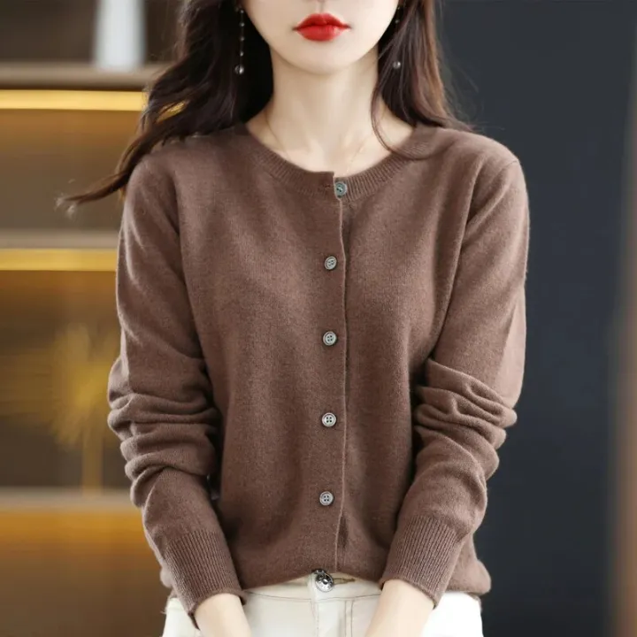New%20Chic%20Autumn%20Winter%20Women%E2%80%98s%20O-neck%20Cashmere%20Cardigan%20Sweater%20Solid%20Cashmere%20Knitted%20Female%20Cardigan%20-%20Image%206