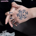[Y] Anime Cartoon Tattoo Stickers ONE PIECE Straw Hat Luffy Waterproof Long-lasting Tattoo Stickers Y. 