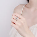 Platinum Plated Full Zircon Sparkling Wedding Crown Bridal Ring for Women Crown Micropaved Diamond Engagement Ring.