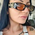 2023 New Punk Style PALM Letters Fashion Sunglasses Black Frame Ins Hip Hop Sun Glasses Unisex for Women Men. 