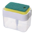 Kitchen Liquid Soap Pump / Dispenser Sponge Holder Press Countertop Rack With Sponge Holder / Kitchen Cleaner Tool / Dish Soap And Sponge / dish washer / Dish Cleaner / dish Liquid Pump. 