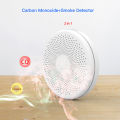 1pc Tuya Smart WiFi Smoke & Carbon Monoxide Composite Home Fire Detector Smoke Alarm Sensor. 