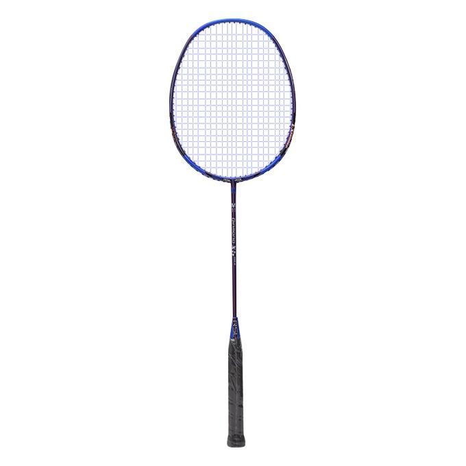 Millennium 8: Diamond X5 Cold Carbon Fiber Badminton Racket - Black and Blue