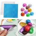 100pcs 10x10cm Aluminum Foil Candy Chocolate Biscuits Tin Wrapping Paper DIY Metal Embossing Gift Craft Paper Packaging Paper.