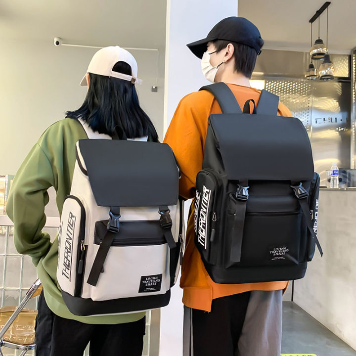 New Canvas School Bag Wholesale Fashion Cool Backpack Large Capacity Travel Commuter Backpack for Male and Female College Students