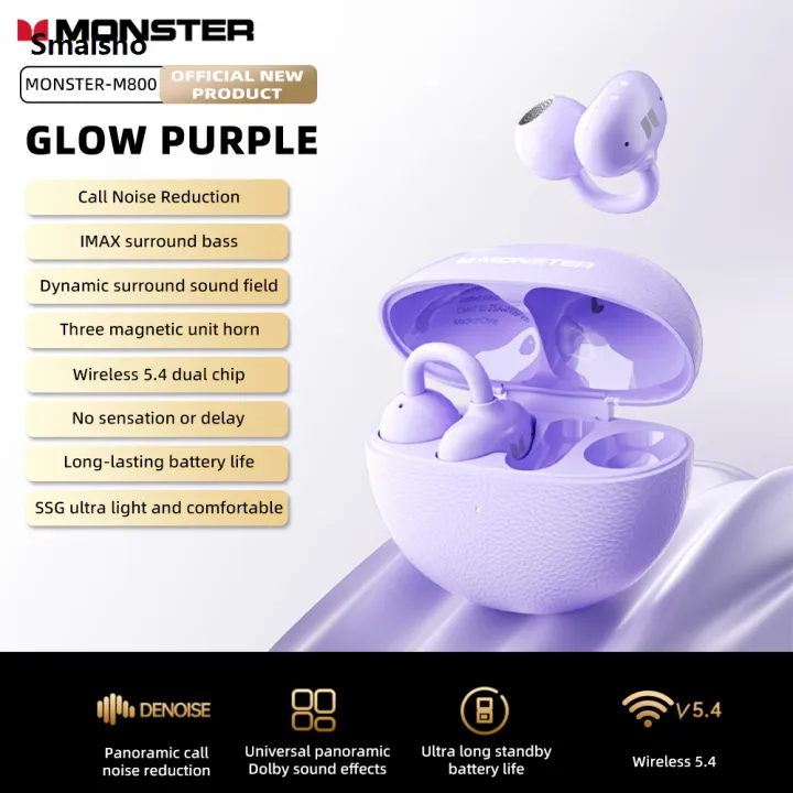 Monster%20AIRSTAR%20M800%20Gaming%20Ear%20Clip%20Earbuds%20Wireless%20Bluetooth%205.4%20Music%20Headphones%20Noise%20Cancelling%20Outdoor%20Sports%20Earphones%20-%20Image%208