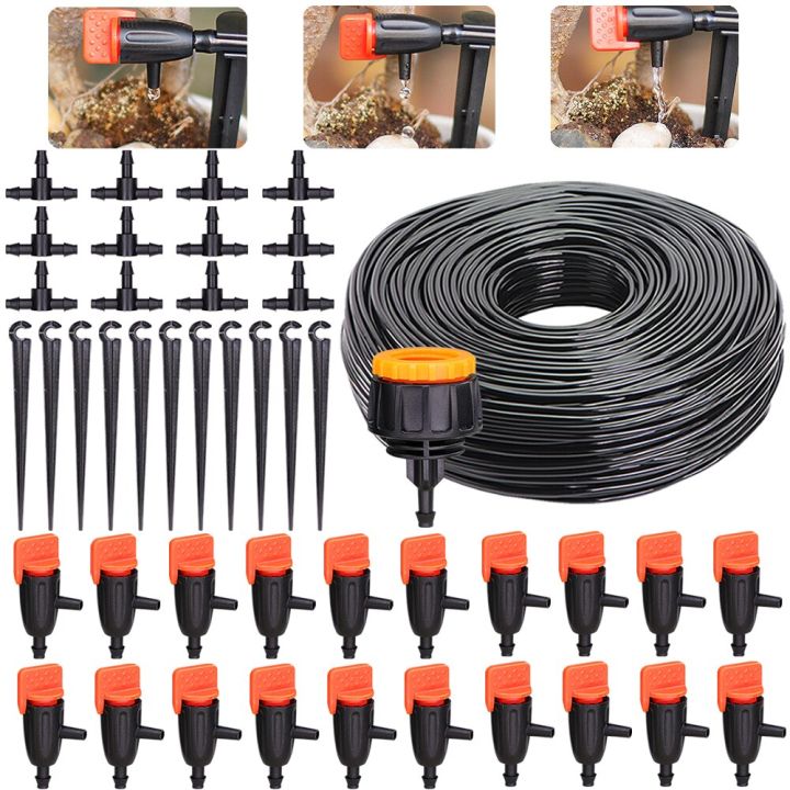 Garden Durable 4/7mm Hose Micro Drip Irrigation System Automatic Watering System Sprinkler for Lawn Potted Plant Greenhouse
