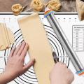 Rolling Pins For Baking With Mat Adjustable Pie Rolling Pin With Multi Color Thickness Rings Nonstick Silicone Pastry Mat Bench. 