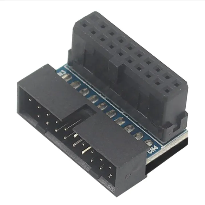 Black USB 3.0 20Pin Male to Female L Turn Right Angle Power Adapter ...
