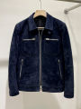 Imported Lambskin Short Leather Jacket Men's British Suede Leather Jacket Slim Fit Motorcycle Jacket. 