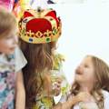 Vintage King Crown Hat King Headwear for Party Girls Boys Red.