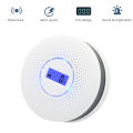 Migeet Smoke and Carbon Monoxide Alarm Smoke Detector Carbon Monoxide Detector Powered by batt-erys with LCD Display Voice Warning. 