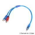 2 Male to 1 Female/1 Male to 2 Female Jack Cable RCA Audio Cable Y Adapter Splitter 1Pc High Quality.