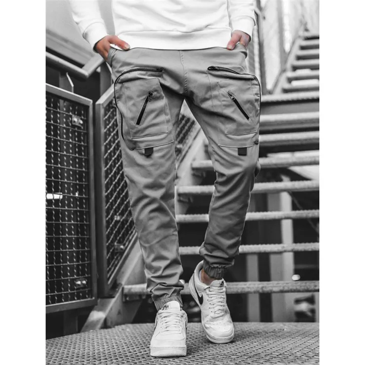 Men Cargo Pants Multi-Pocket Sweatpants Harem Joggers Cargo pants Travel appointment Trousers Hop Casual Male Trousers