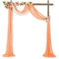 Wedding Arch Drape Solid Color Romantic Wedding Organza Tulle Chiffonfabric Draping Curtain Party Events Backdrop Decor Supplies. 