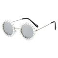 Boys Girls Luxury Pearl Design Sunglasses Children's Trendy New Style Outdoor UV400 Shades Eyewear Baby Retro Round Sun Glasses. 