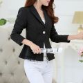 Thin Small Suit Women's Jacket Spring and Summer New Casual All-Matching Slim Fit Ruffled Small Suit Short Top. 