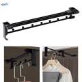 Pull Out Clothes Hanger Rod Heavy Duty Telescopic Closet Organizer Rack Wardrobe Clothing Rail 40cm. 