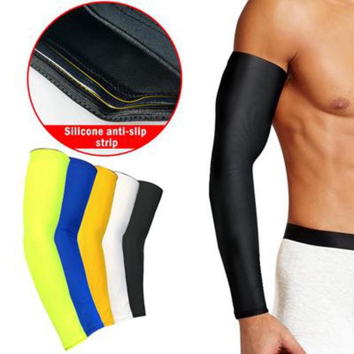 1 Pair (Black Colour) UV Protection Cooling Arm Sleeves Sun Sleeves Arm Cover for Men