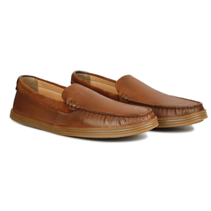 Maverick Brown Leather Boat MOC for Men