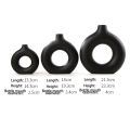 Nordic Round Hollow Ceramic Vase Donut Vase Desktop Decoration Home Decoration jingu. 