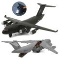 【Lejia】1/32 C17 Tactical Transport Aircraft Diecast Metal Airplane Plane Pull Back Music LED Kids Toy Gift. 