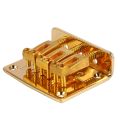 Cigar Box Guitar Parts: 3-string Gold Top Adjustable Bridge Gold. 