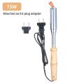 KOGEEK Electric Soldering Iron External Heating Wooden Handle Electric Soldering Iron Bent Flat Copper Head Welding Tool for outdoor maintenance EU Plug.